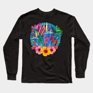 Tropical Bird of Paradise Bouquet Long Sleeve T-Shirt